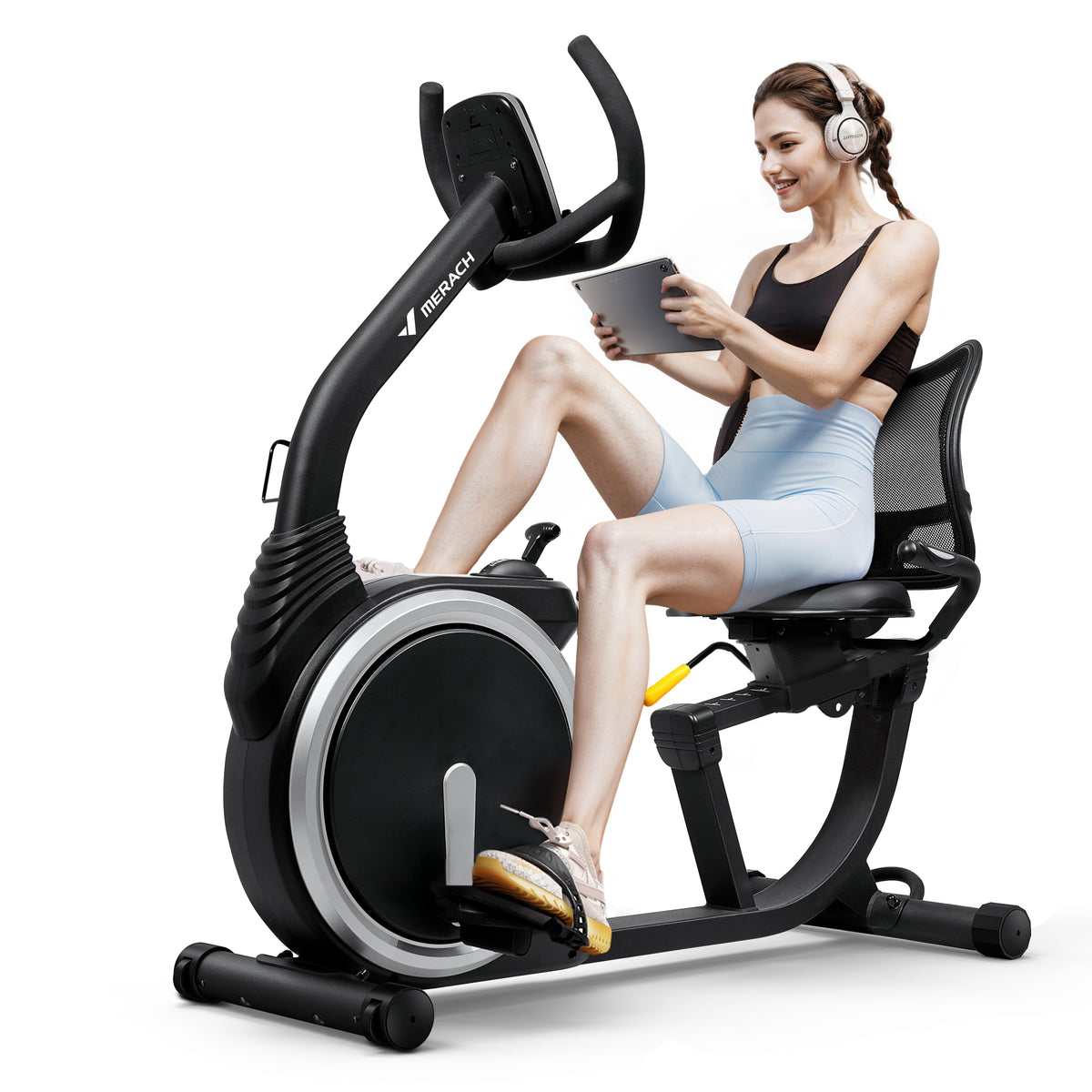 Excersise Riders Affordable Recumbent Exercise Bike for Home Use | MERACH