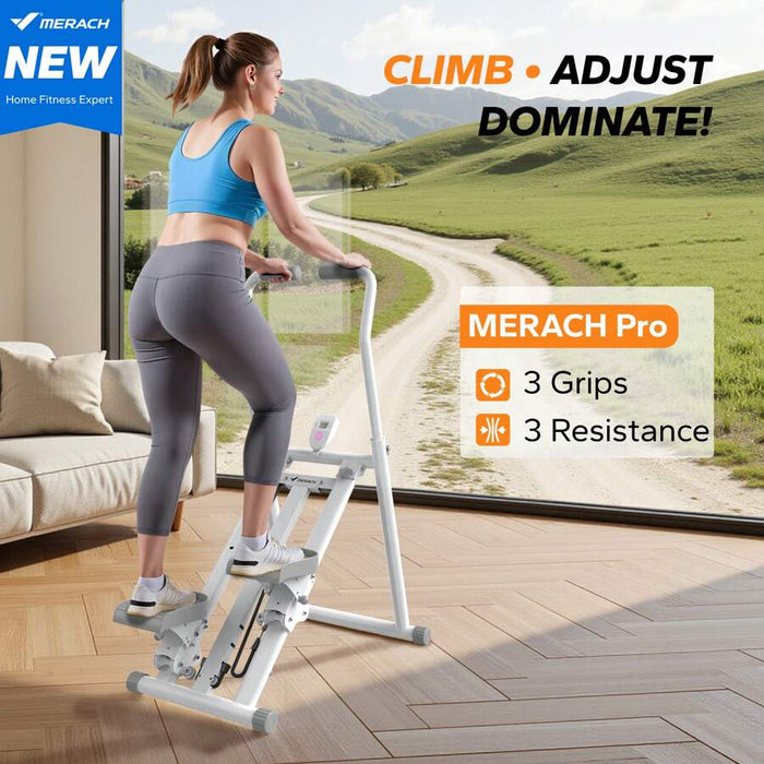 Folding Vertical Stair Stepper – Adjustable Stepper Climber Machine for ...