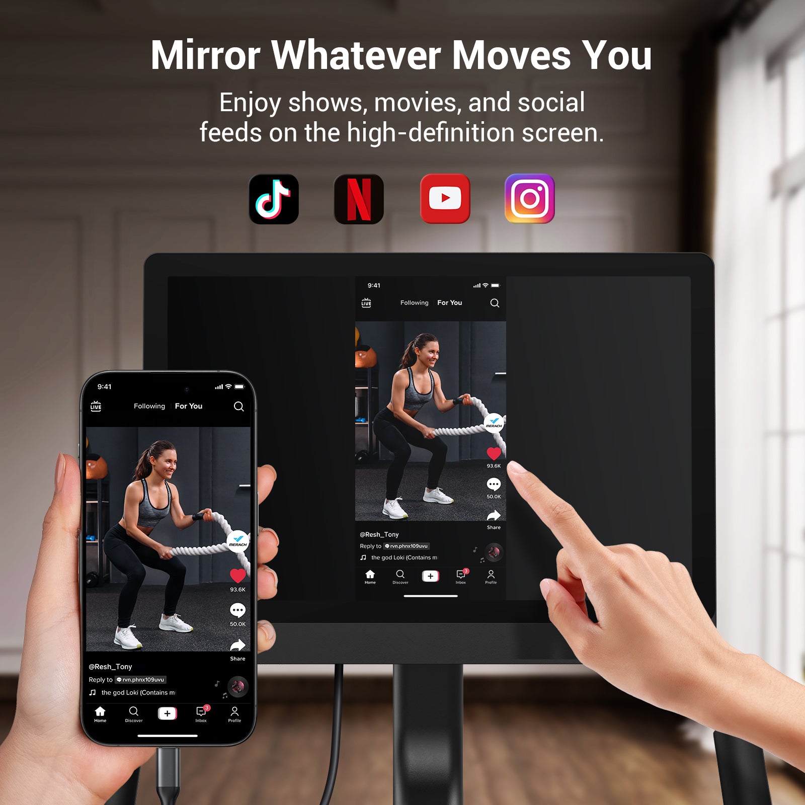 S26 Exercise Bike with HD Screen