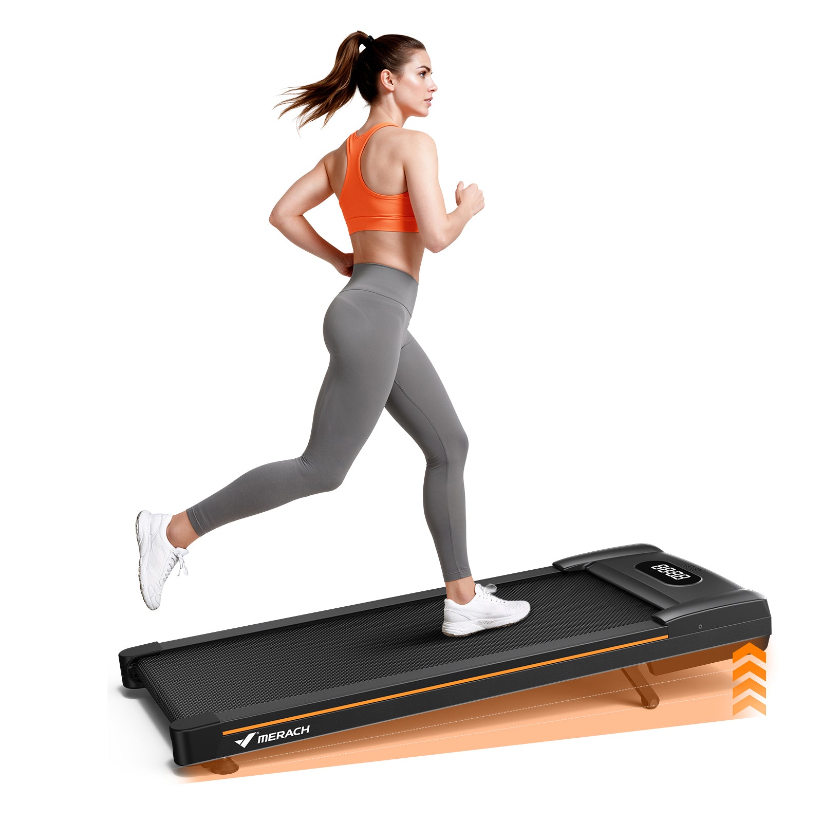 MERACH Walking Pad Treadmill with Incline 10% Auto Incline, 350LBS Capacity Treadmills for Home, Under Desk Compact Treadmill 3.0HP Strong Walkingpad with Bluetooth Speaker & Remote Control