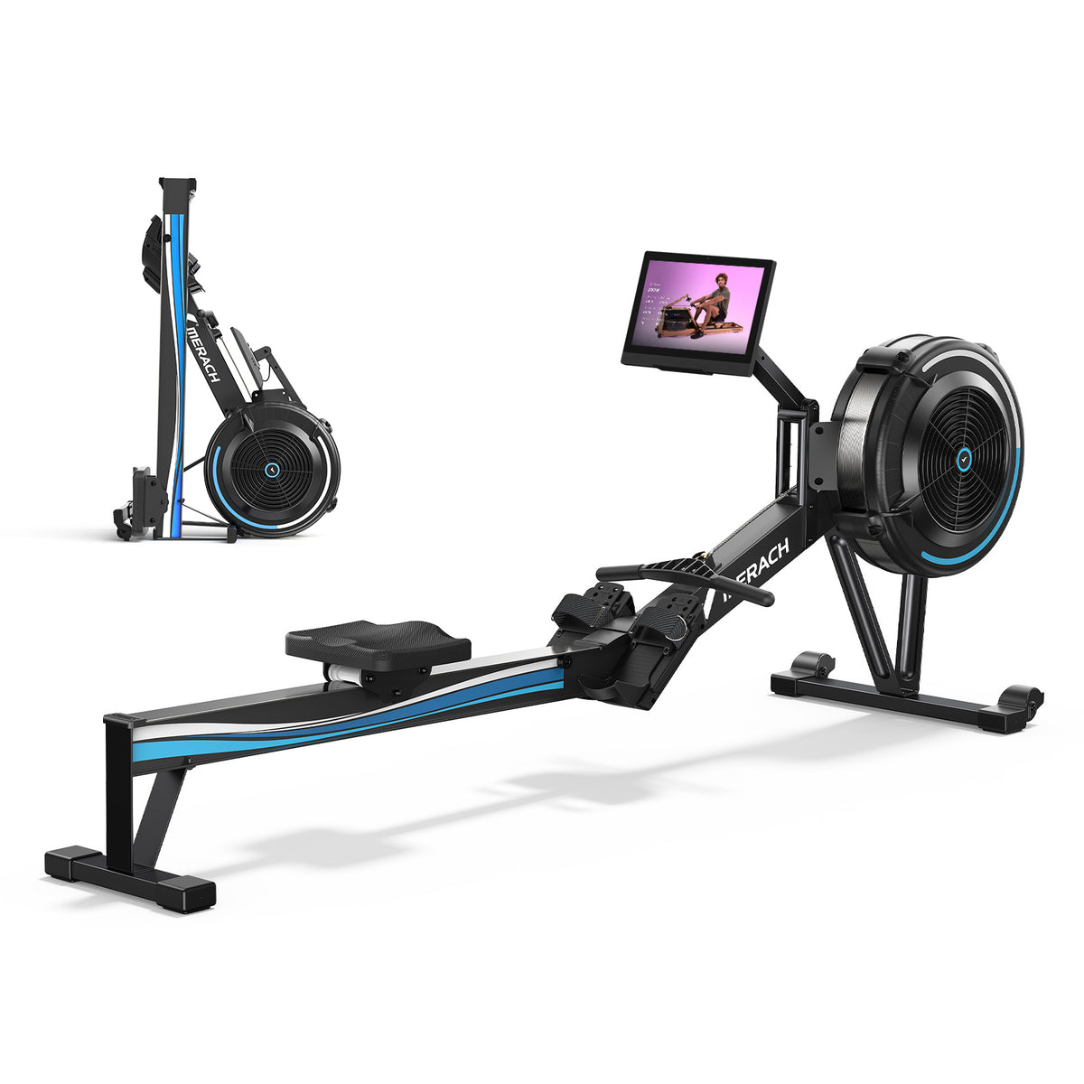 Immersive Rowing Machine for Cardio: Adjustable Resistance & HD Screen ...