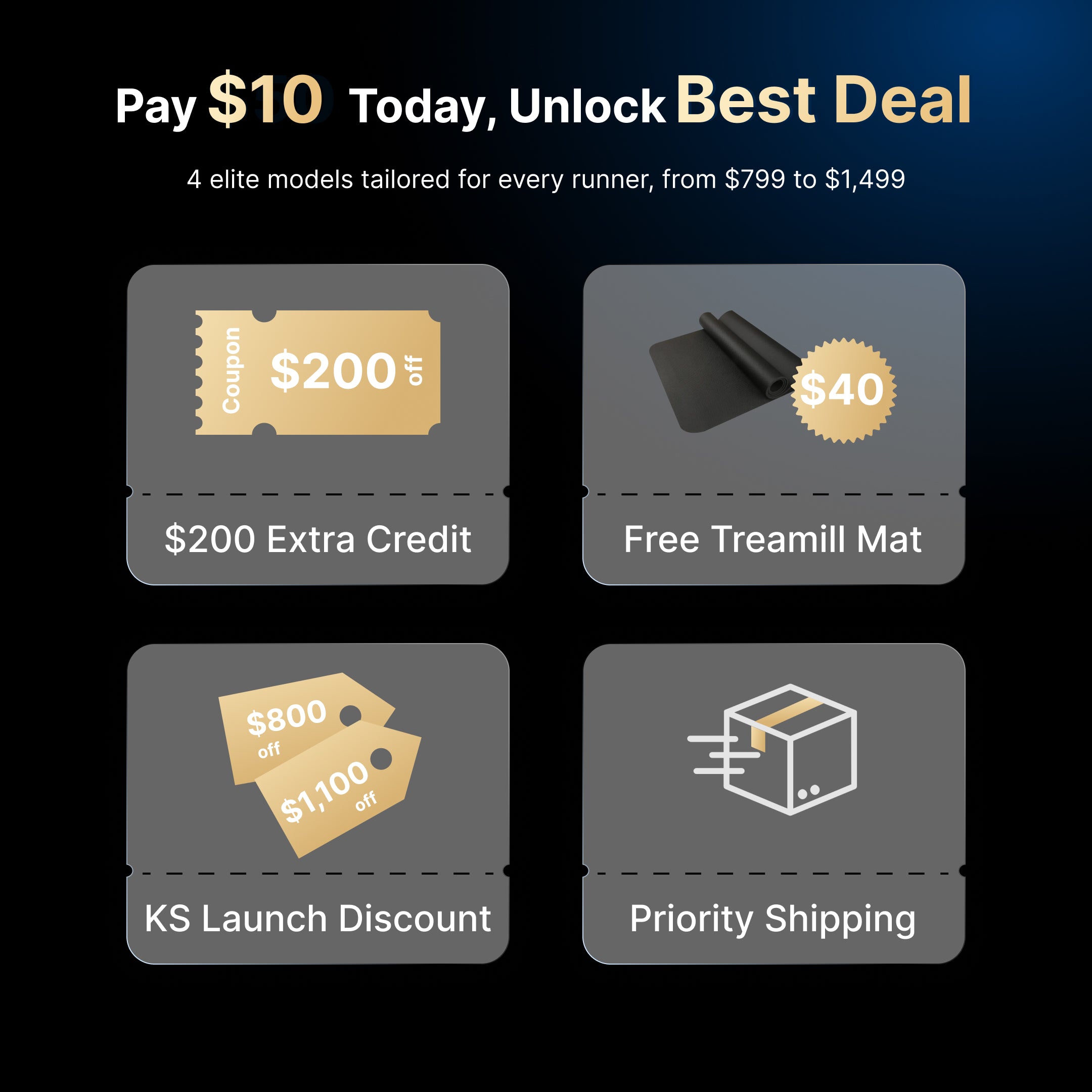 $10 Merach UltraTread Series Early Access Deposit