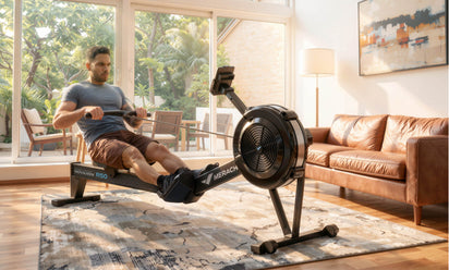 NovaRow R50 Pro Air Rower with Upgraded Backlit Monitor