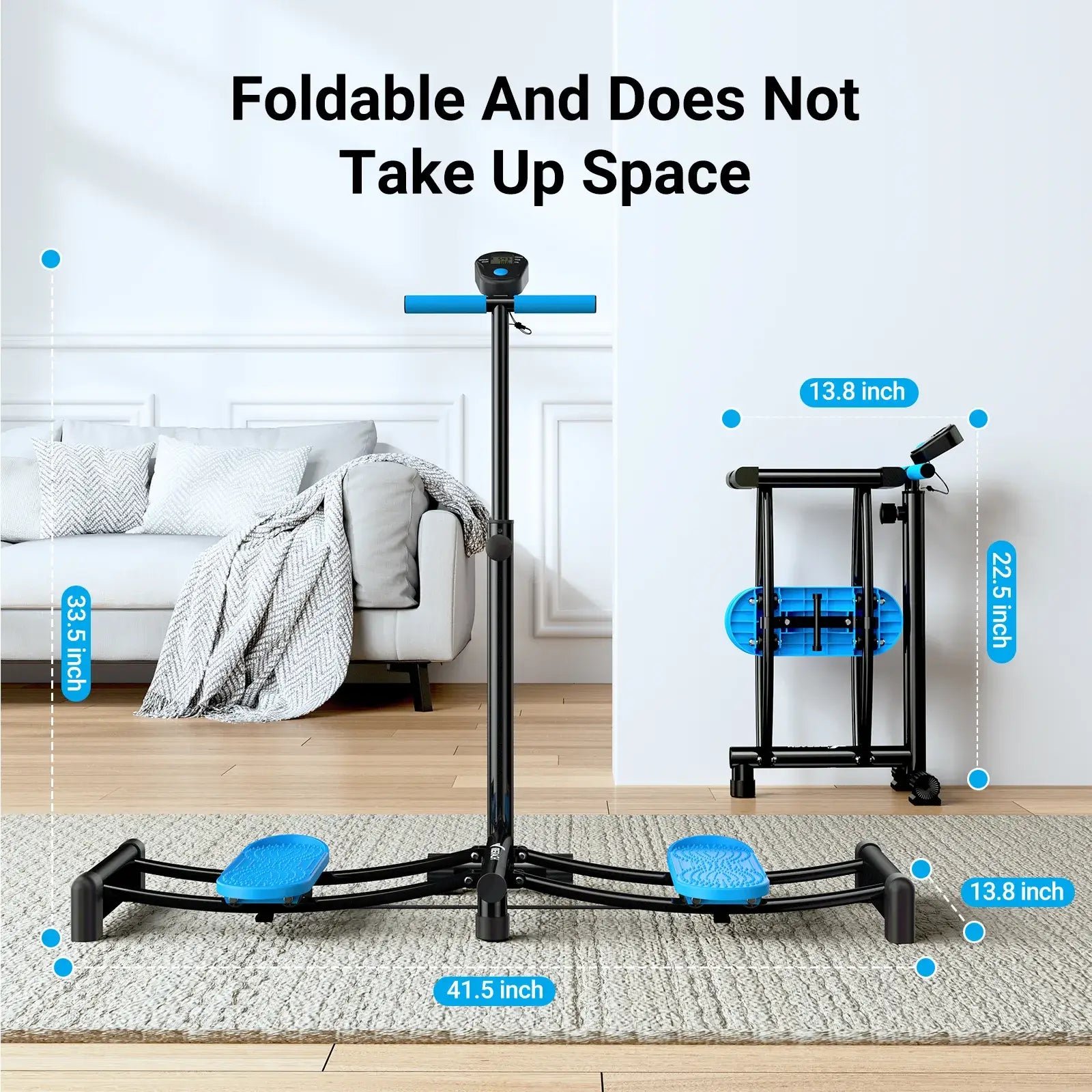 [Special offer]Black Foldable & Adjustable Height Simulated Ski Trainer