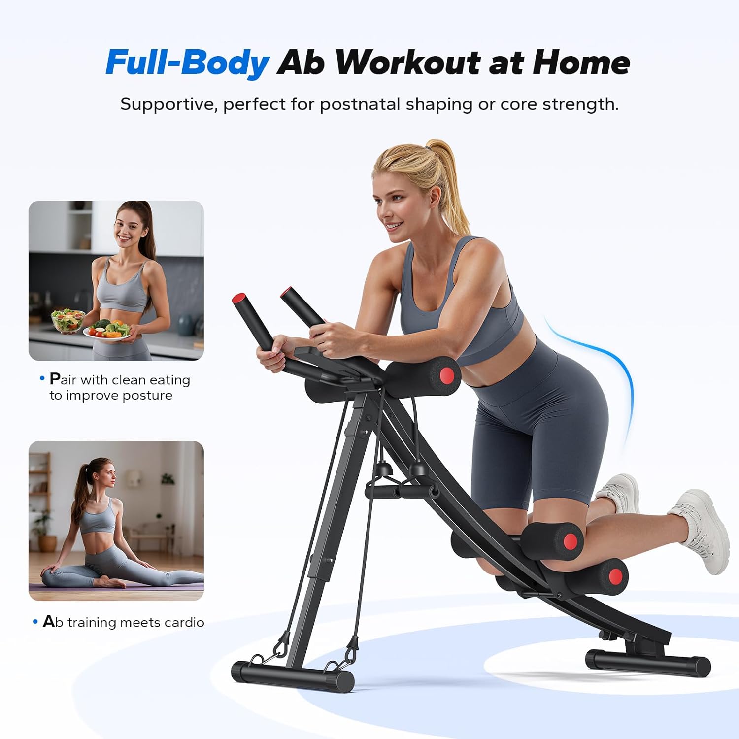 Foldable Ab Machine with Single-Side Motion