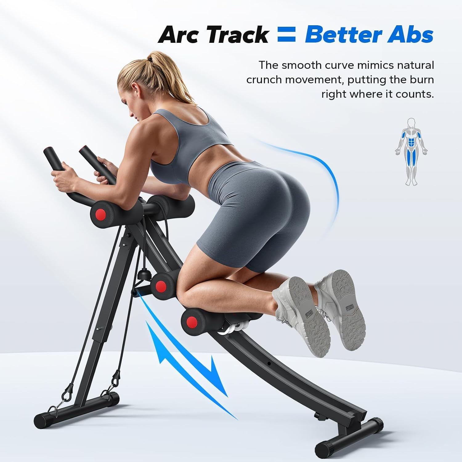 Foldable Ab Machine with Single-Side Motion
