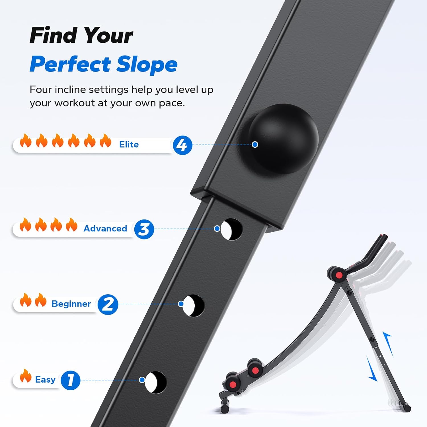 Foldable Ab Machine with Single-Side Motion