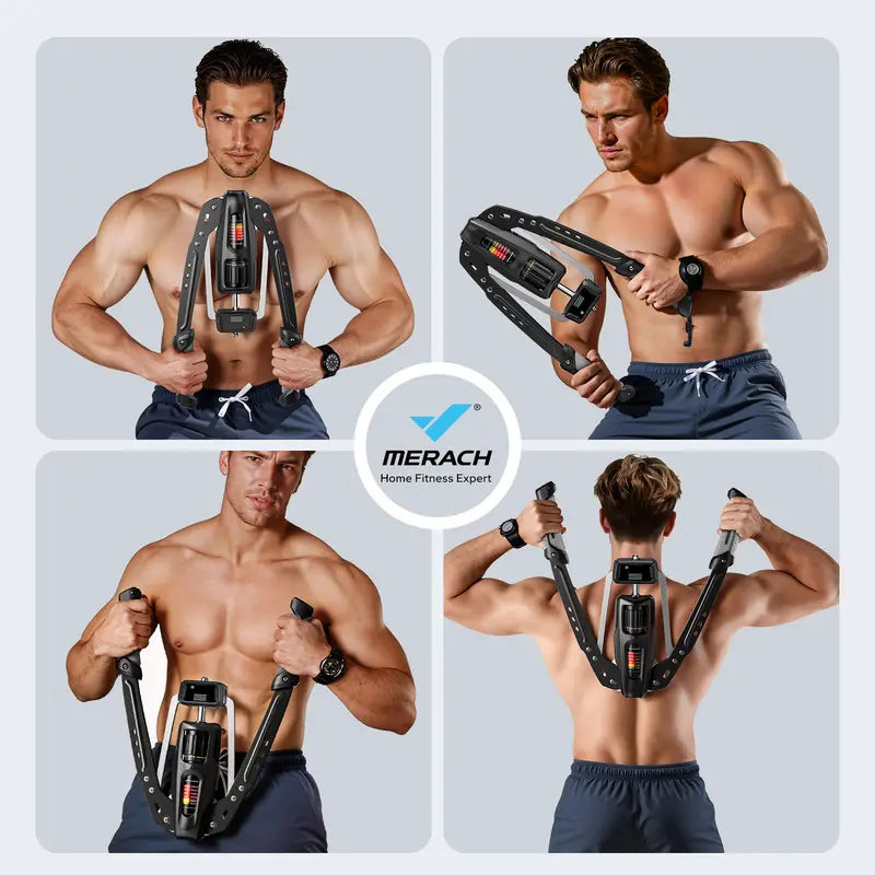 Hydraulic Arm Exerciser with Counter & Adjustable 22–440 lbs