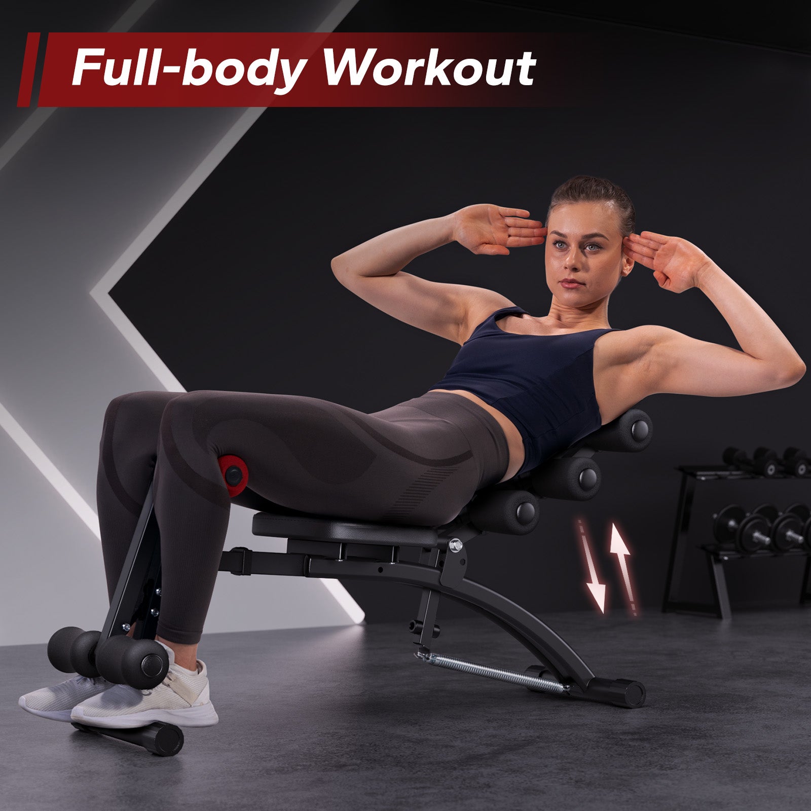 Multi-Functional Adjustable Ab Trainer - Reverse Situp Bench For