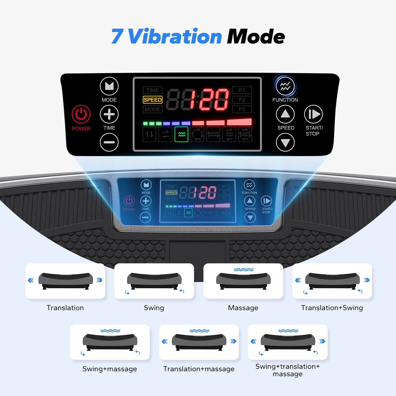 CV60 4D Curved Lymphatic Drainage Vibration Plate with Turbo Power