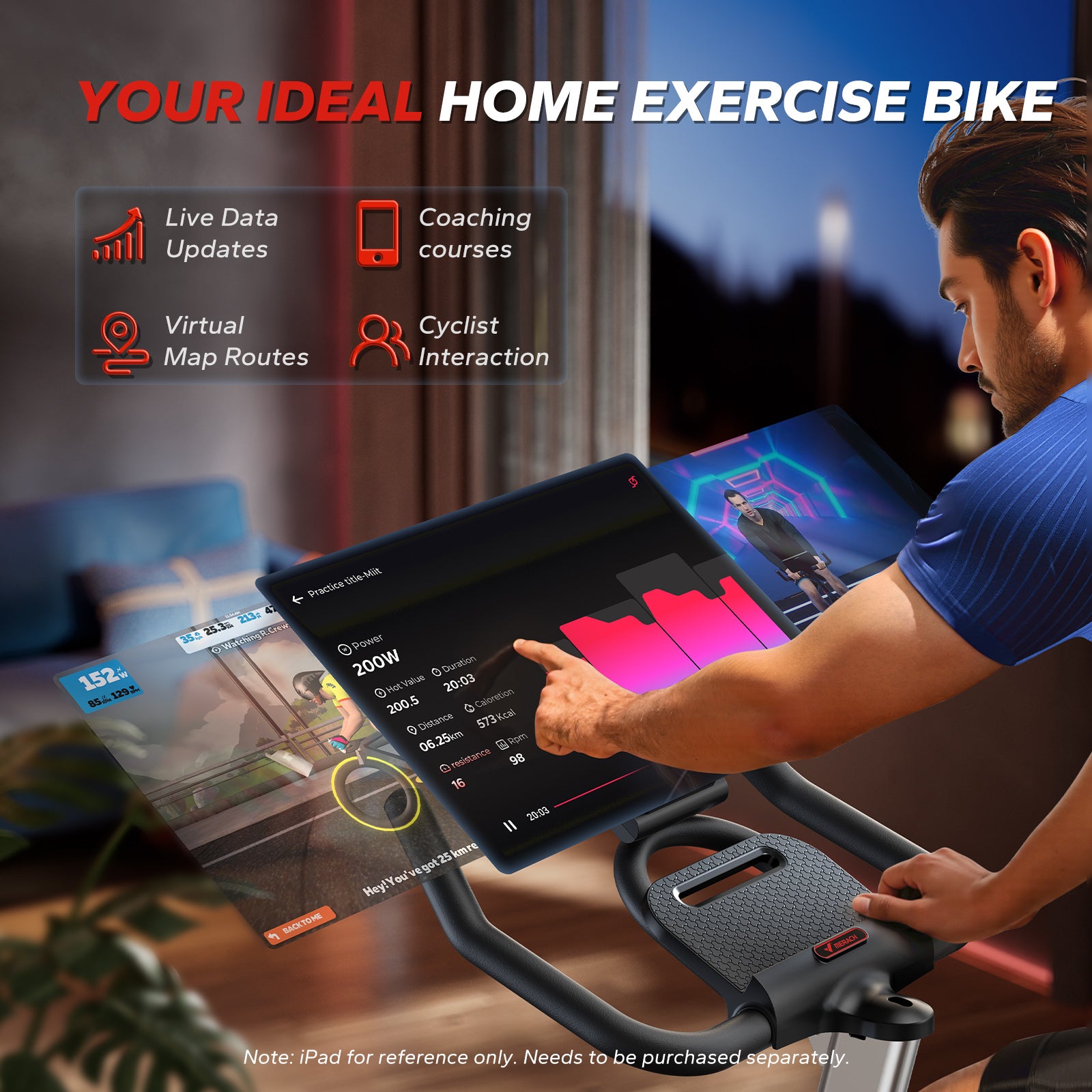 S38 Magnetic Exercise Bike with LCD Display