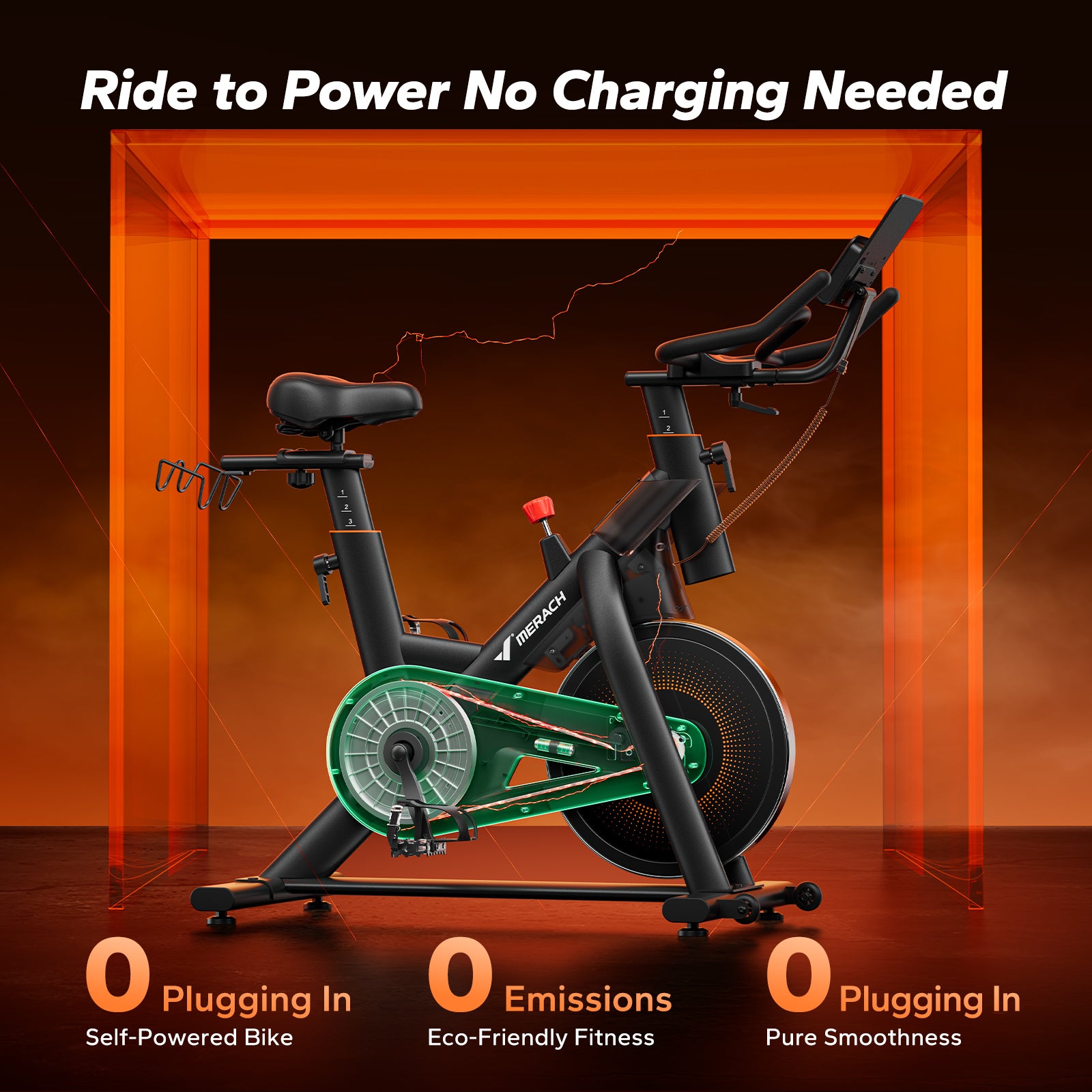 S29 Self-Powered Exercise Bike with Auto Resistance