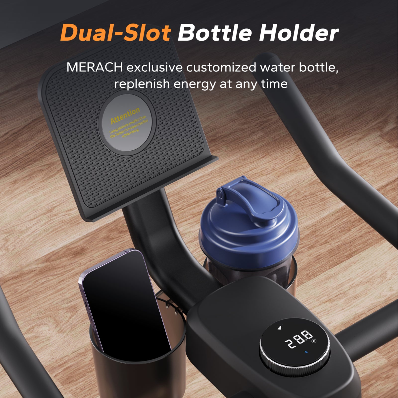 Exercise Bike with Dumbbells & Dumbbell Holder for Home