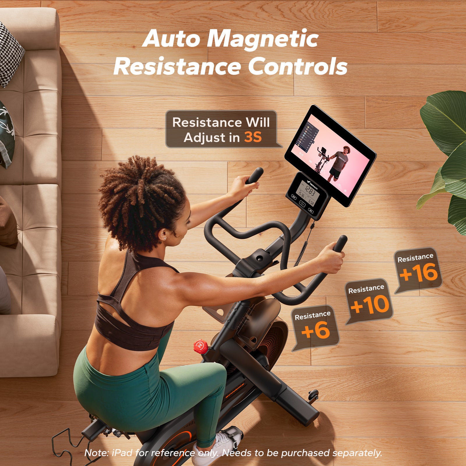 S29 Self-Powered Exercise Bike with Auto Resistance