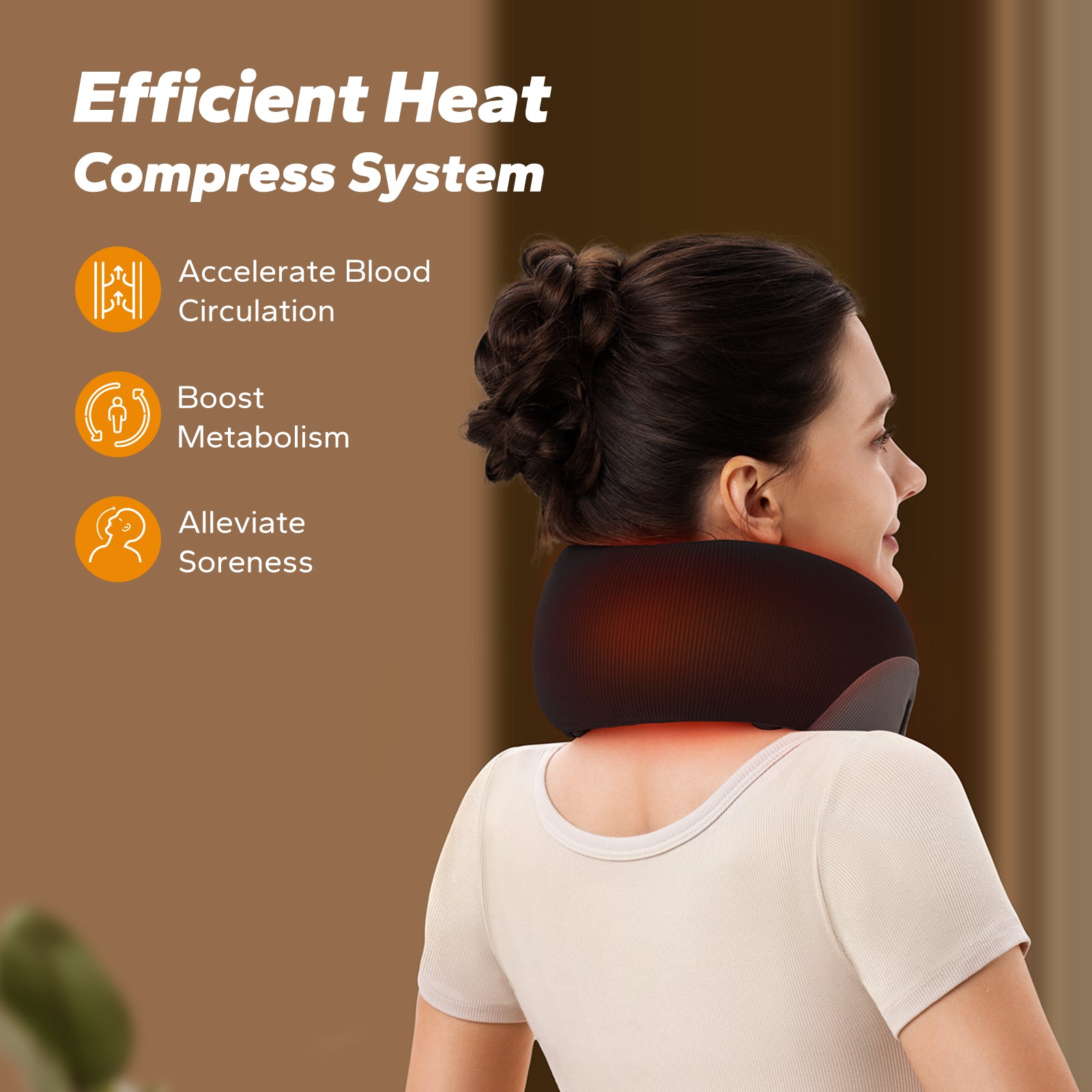 MERACH Heated Travel Pillow with Massage