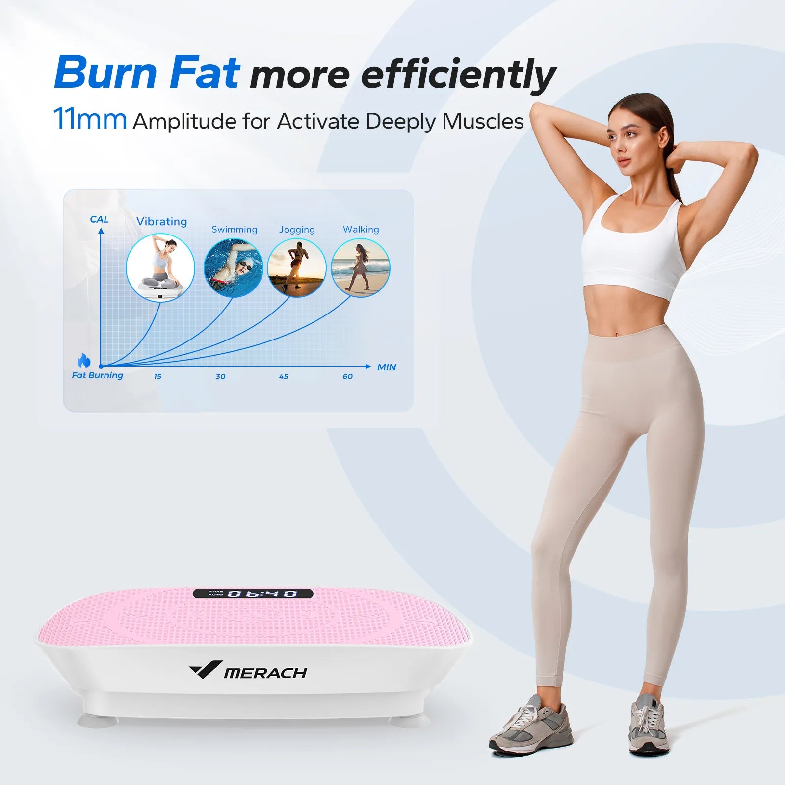 PulseVib V30 Pro Whole Body Vibration Plate-Pink