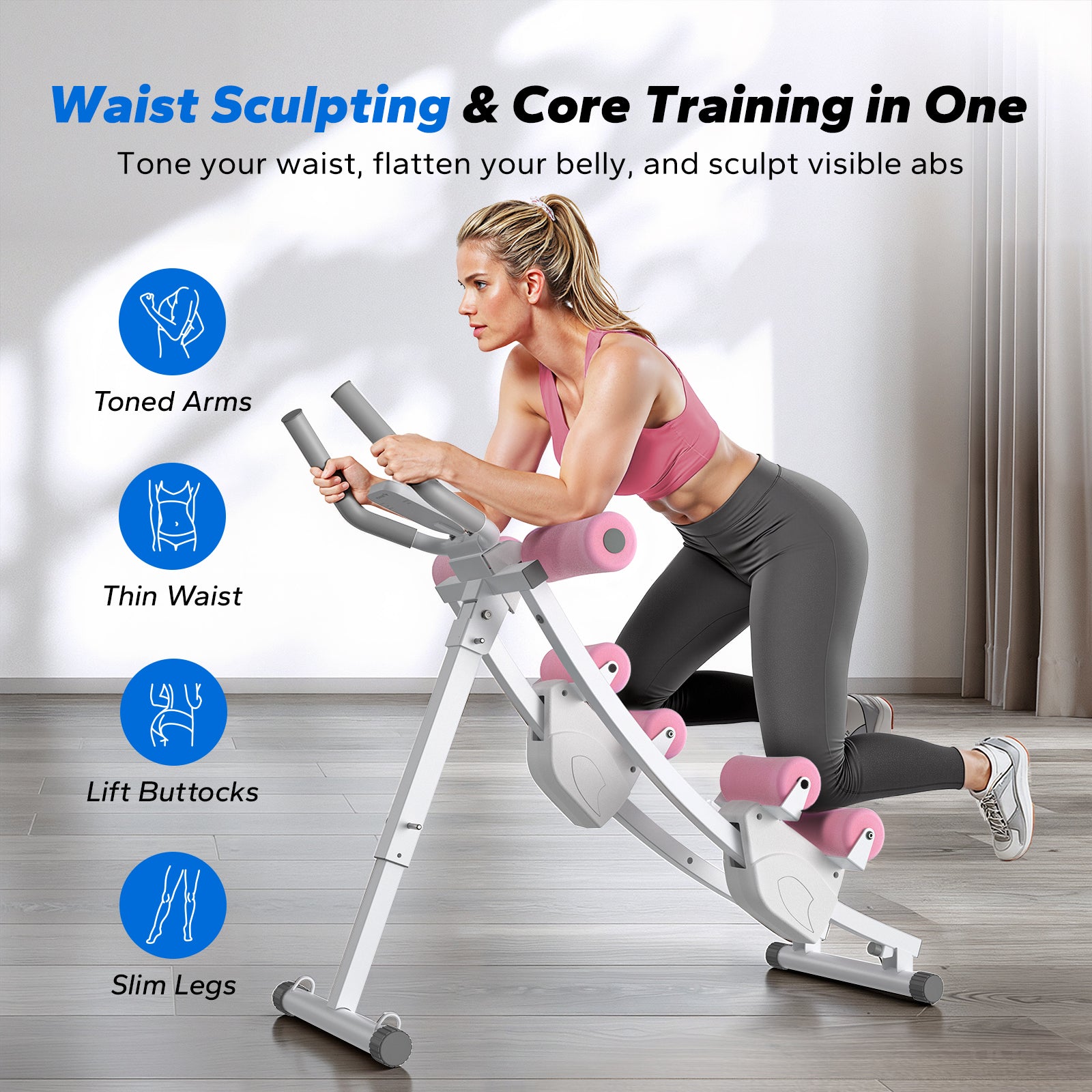 MERACH Ab Trainer – Dual Track Core Machine