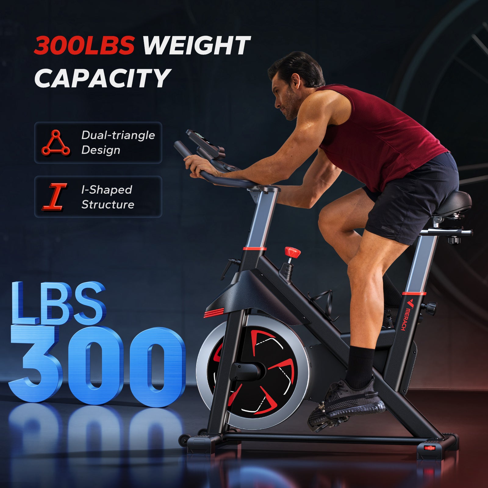 S38 Magnetic Exercise Bike with LCD Display