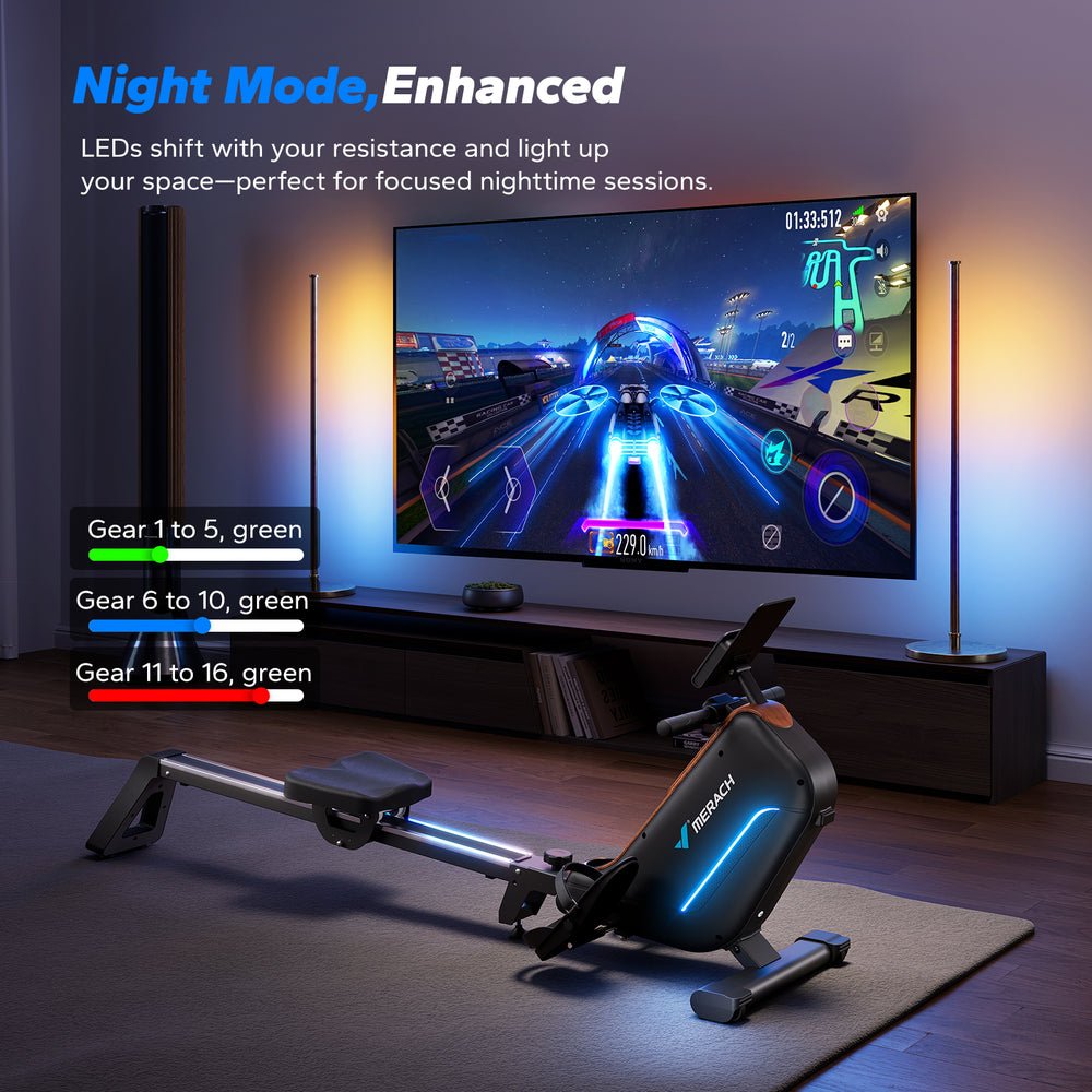 Smart R15 Pro Electric Rowing Machine – App Workouts & Quiet Power | MERACH