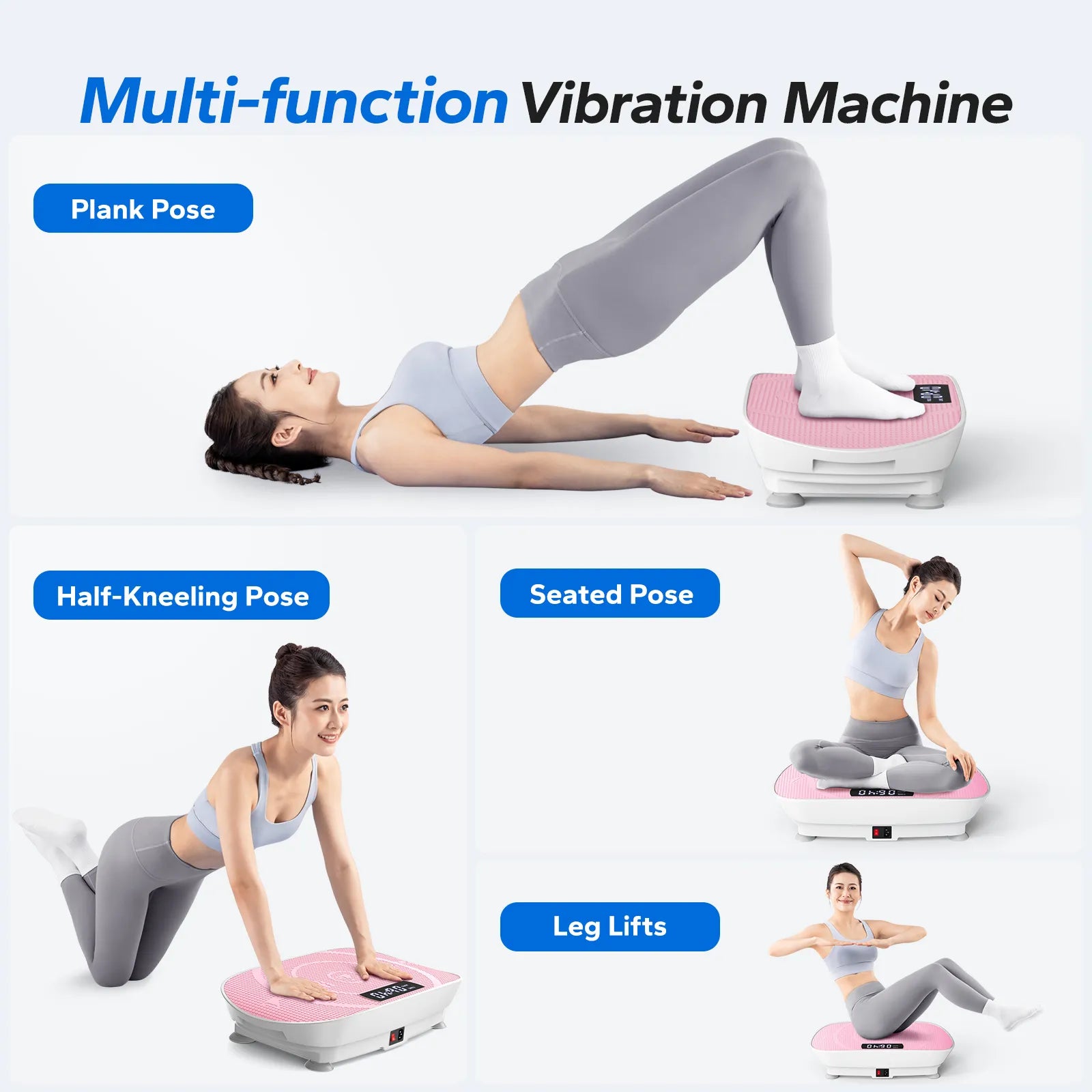 PulseVib V30 Pro Whole Body Vibration Plate-Pink
