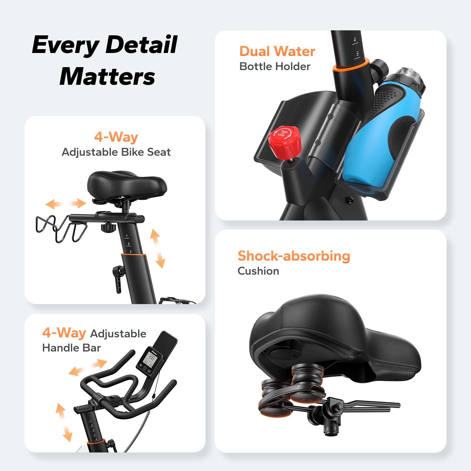 S29 Self-Powered Exercise Bike with Auto Resistance