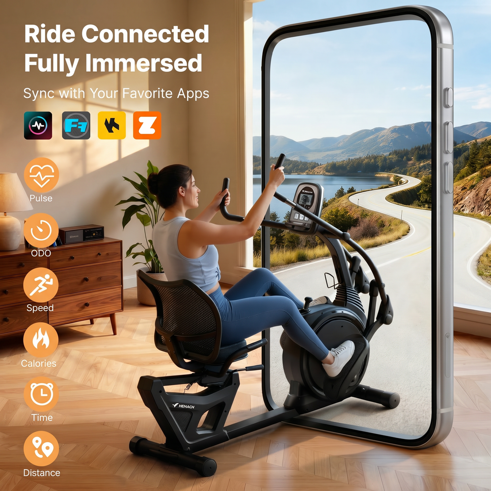 Low-Impact Recumbent Cross Trainer for Full-Body Cardio & Home Use