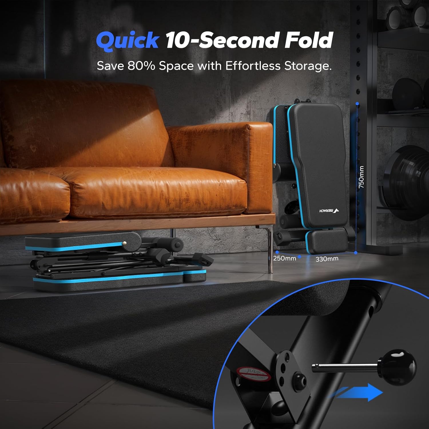 folding workout bench