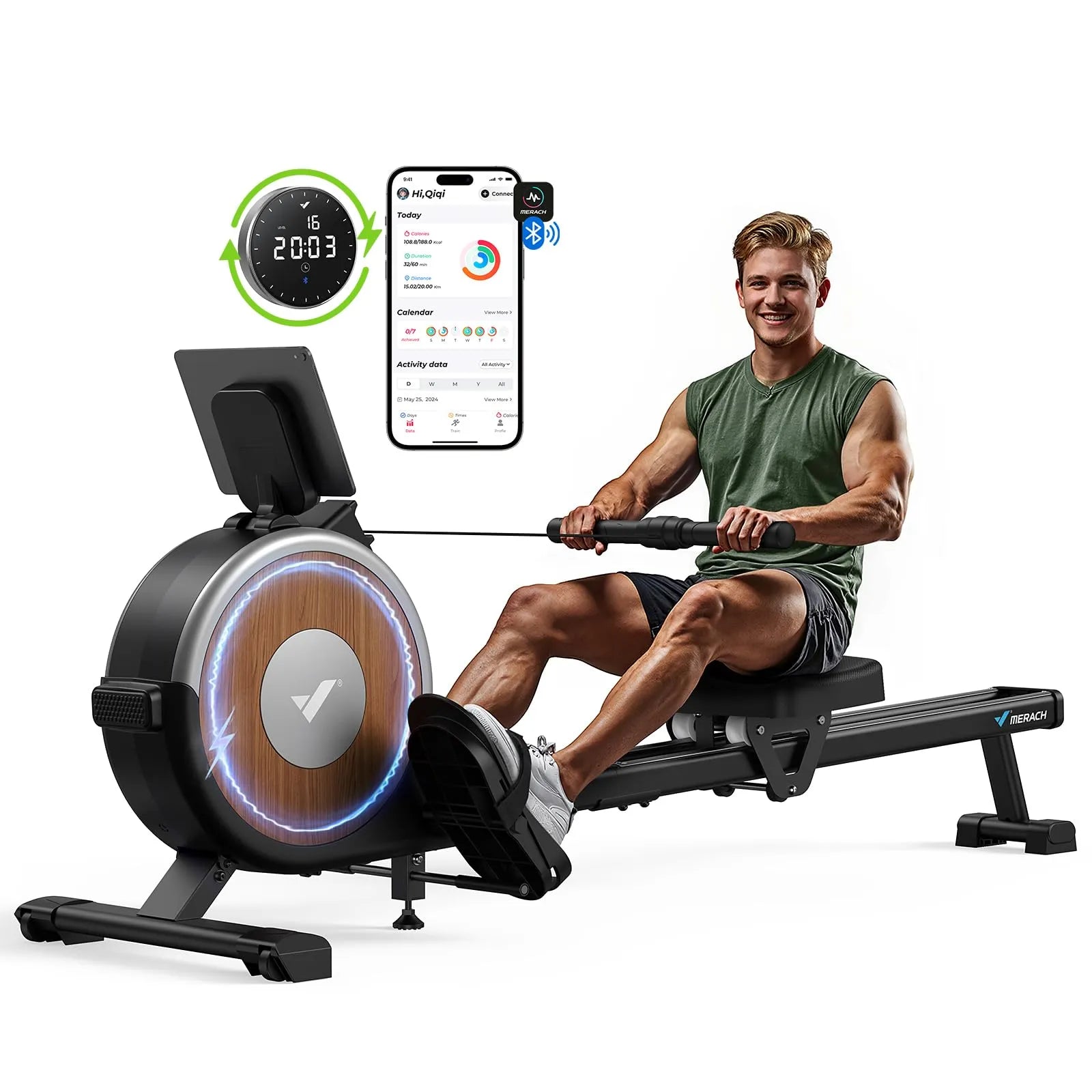 Q1S Self-Powered Auto Magnetic Rower