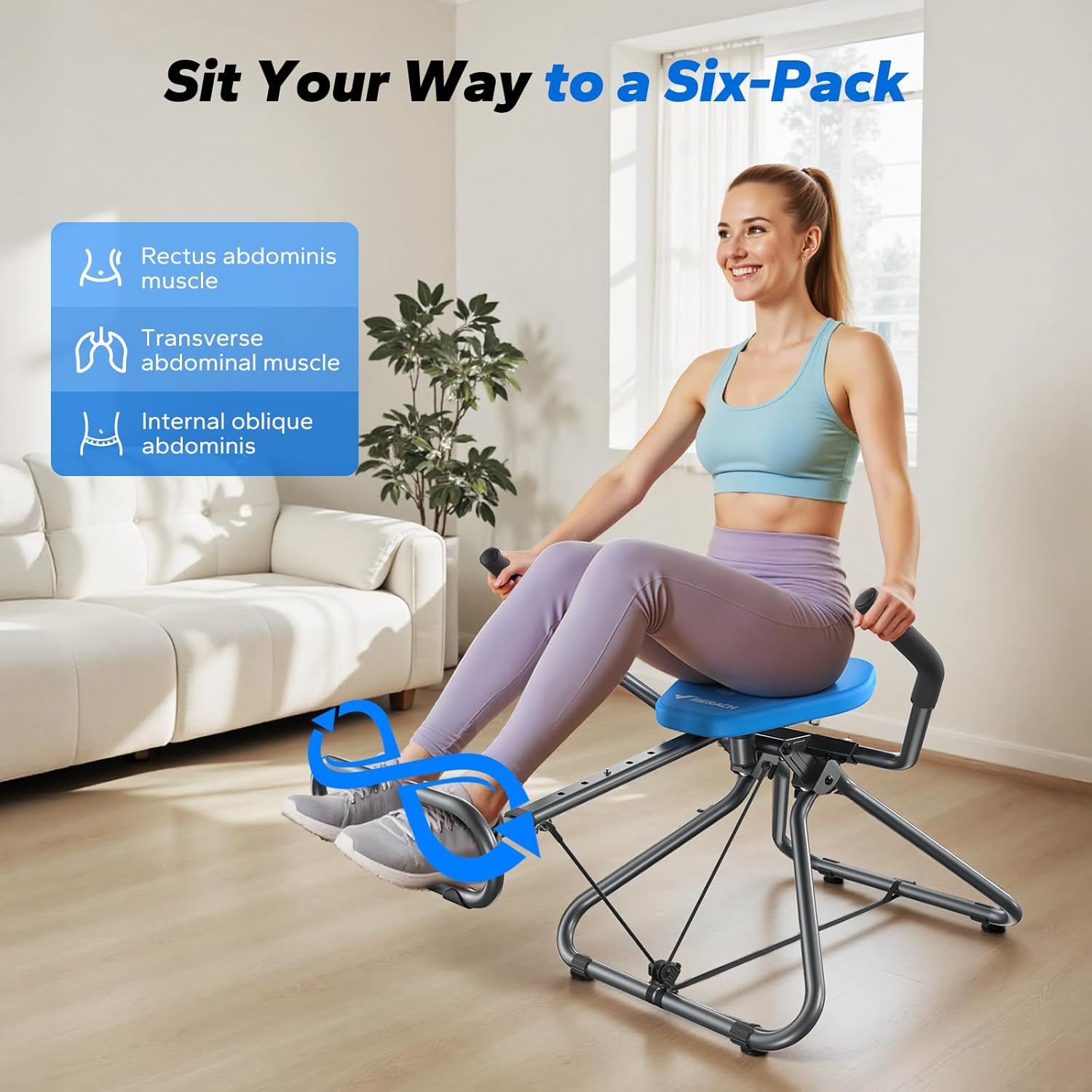 4-in-1 Ab Exerciser Swing Machine for Core Workout