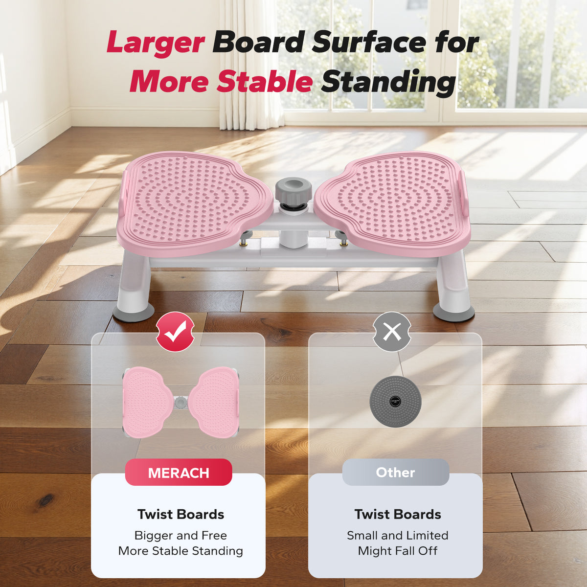 Merach Waist Twist Machine Toned Abs Waist Twister Can Stand with Feet Apart Double Non-slip No Merach Waist Twist Machine Toned Abs Waist Twister Can Stand with Feet Apart Double Non-slip No