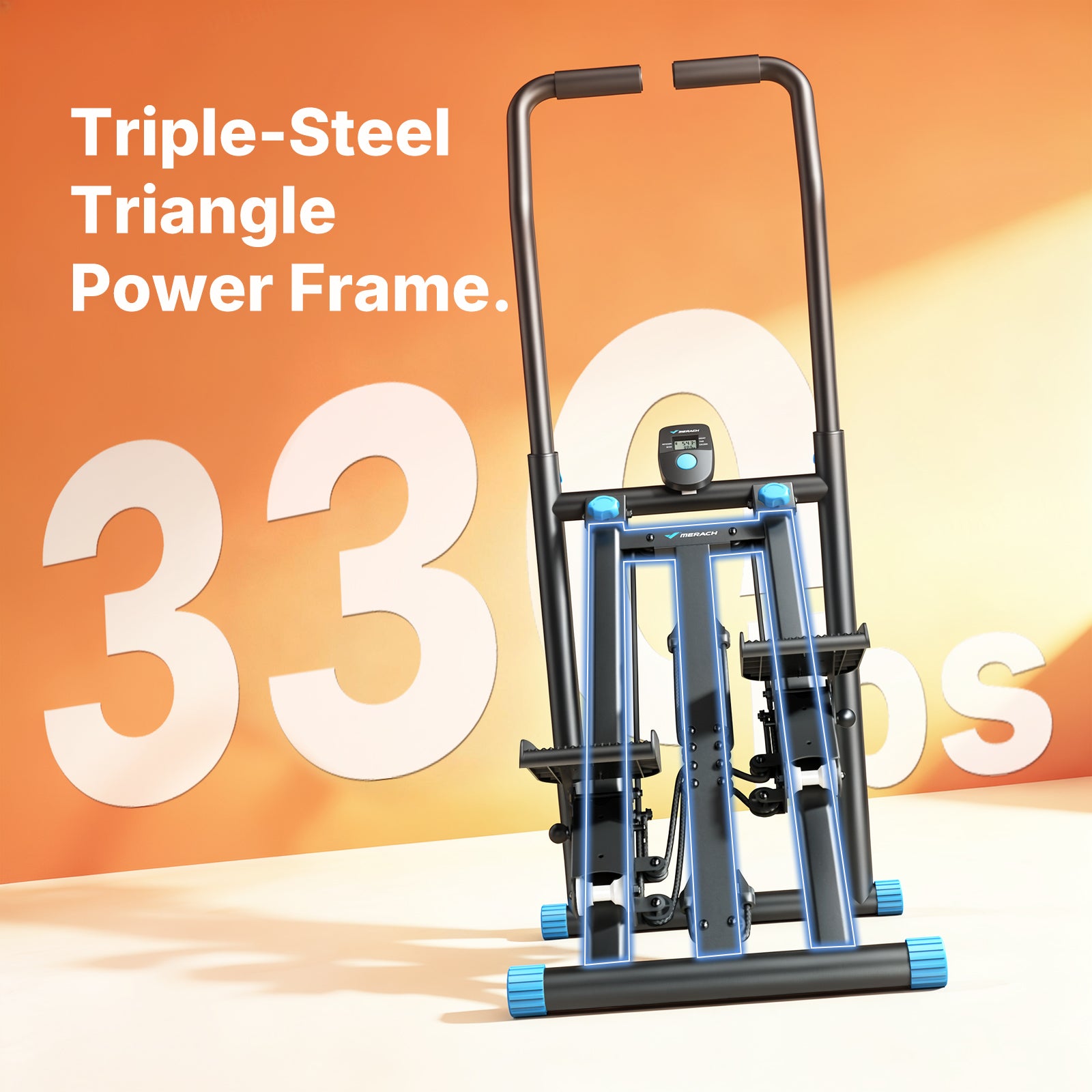 Folding Vertical Stair Stepper – Adjustable Stepper Climber