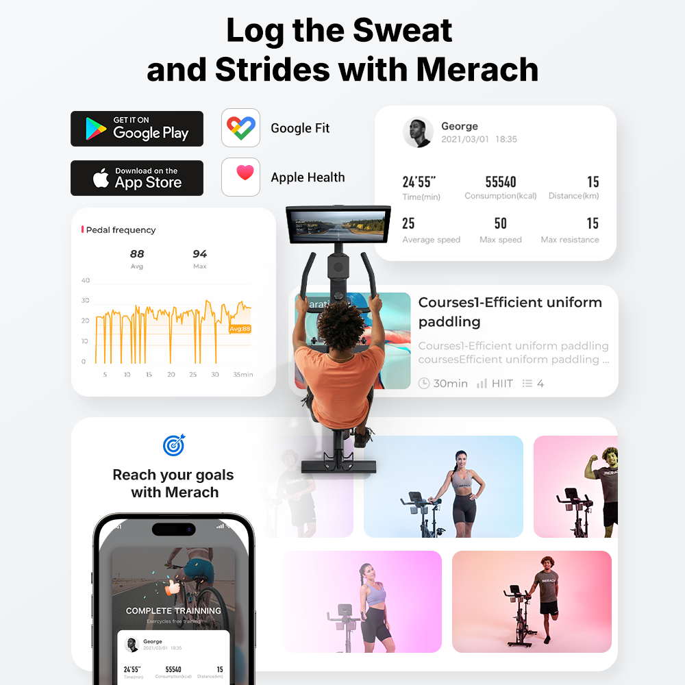 S29 Aura Exercise Bike with 21.5'' Big Screen