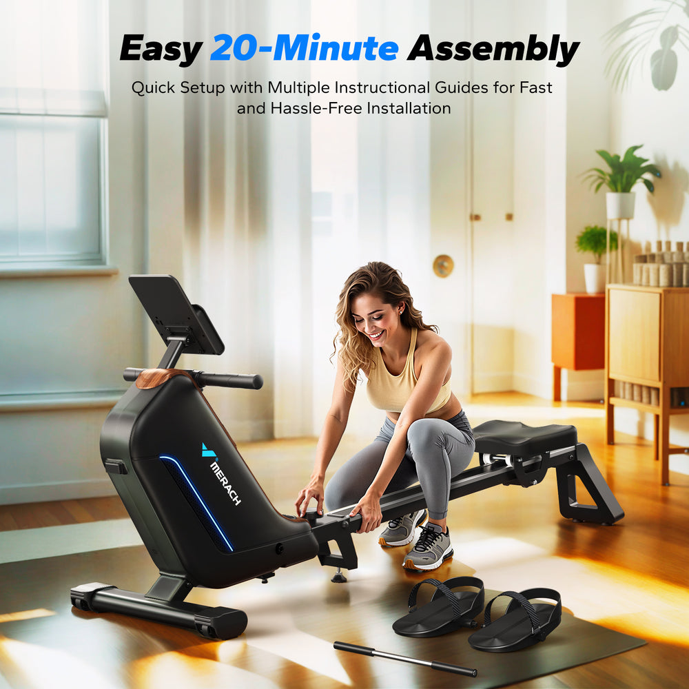 Smart R15 Pro Electric Rowing Machine – App Workouts & Quiet Power | MERACH