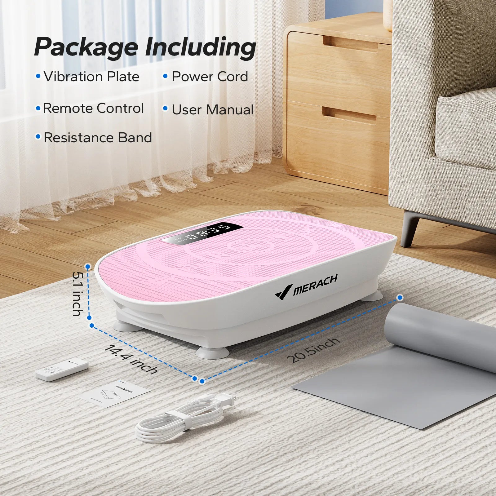PulseVib V30 Pro Whole Body Vibration Plate-Pink