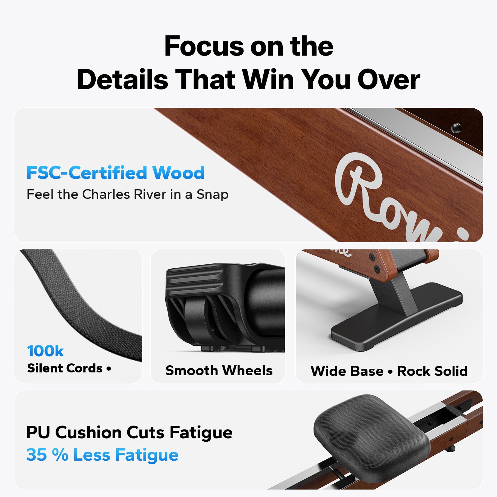 NovaRow R7 Aura Magnetic Quiet Rowing Machine with Rotating Screen