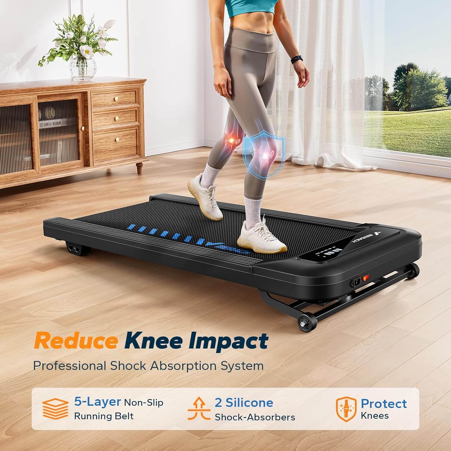 walking pad with adjustable incline