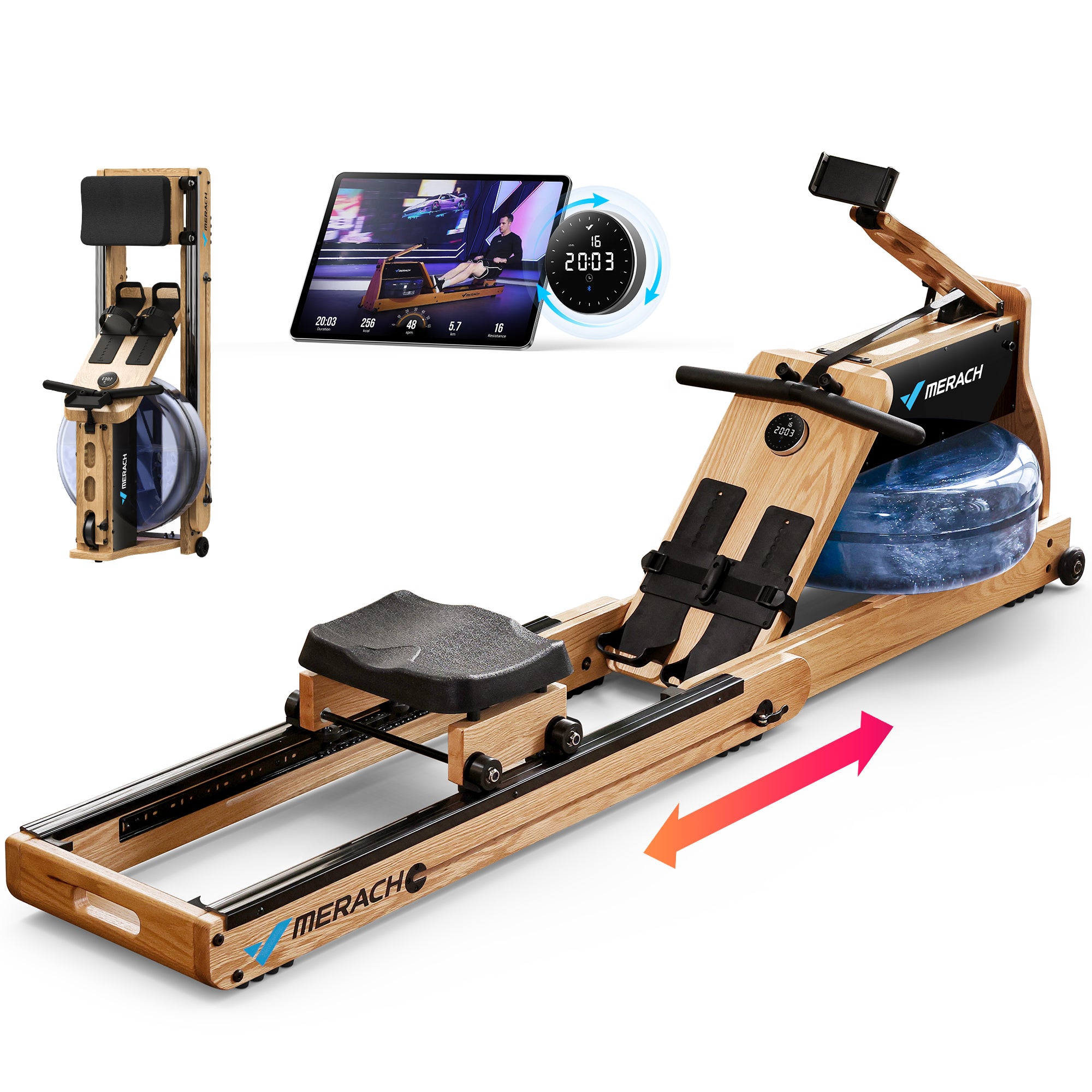 950 Dual resistance Wood Rower