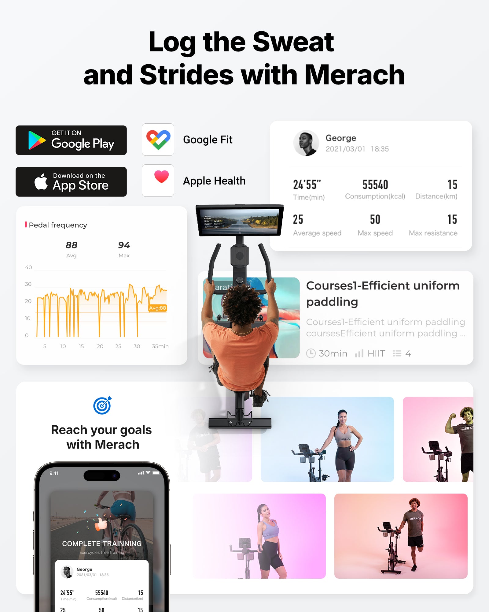 S29 Aura Exercise Bike with 21.5'' Big Screen