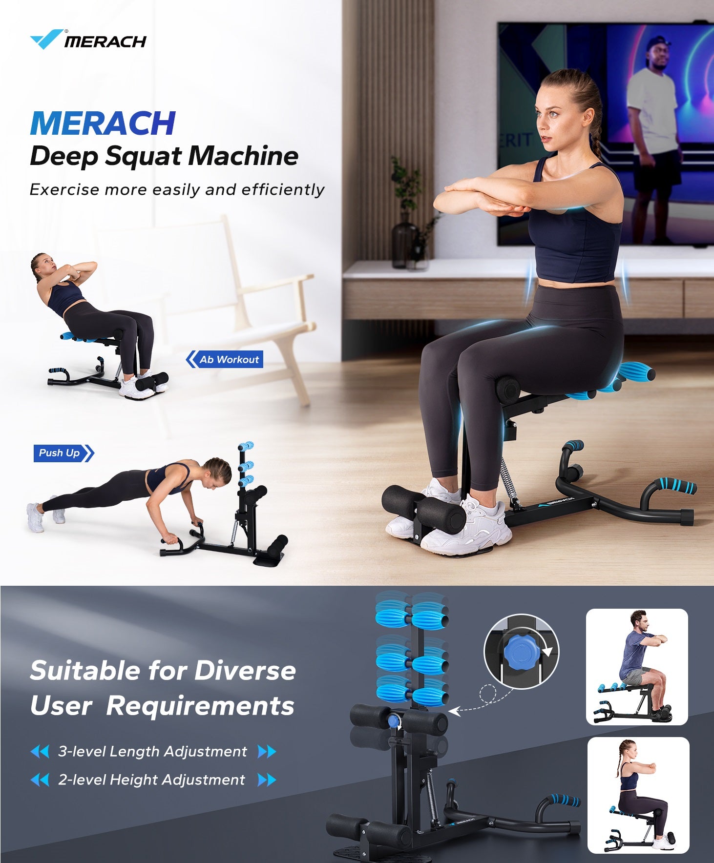 Exercise Perfect Air Squat In Multifunctional Squat Machine Deep