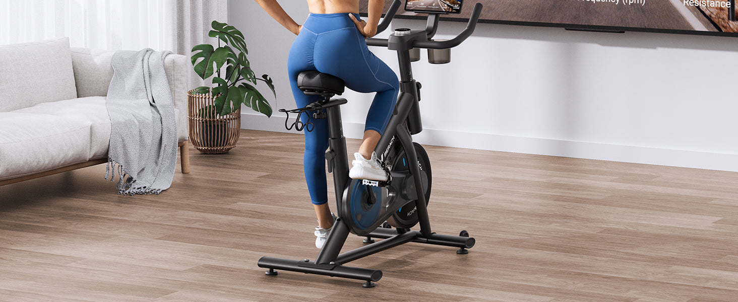Exercise Bike with Dumbbells & Dumbbell Holder for Home
