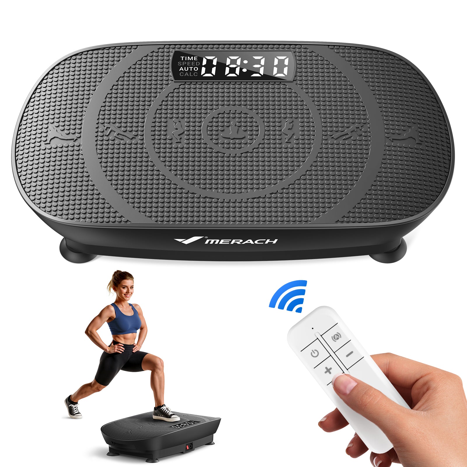 MR-2398Slim Sit-On Vibration Plate With Calorie Tracking
