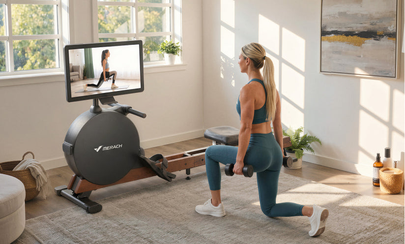 NovaRow R7 Aura Magnetic Quiet Rowing Machine with Rotating Screen