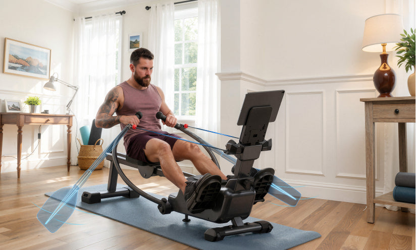 NovaRow RS3 Indoor Double-Scull Magnetic Rowing Machine for Muscle Imbalance