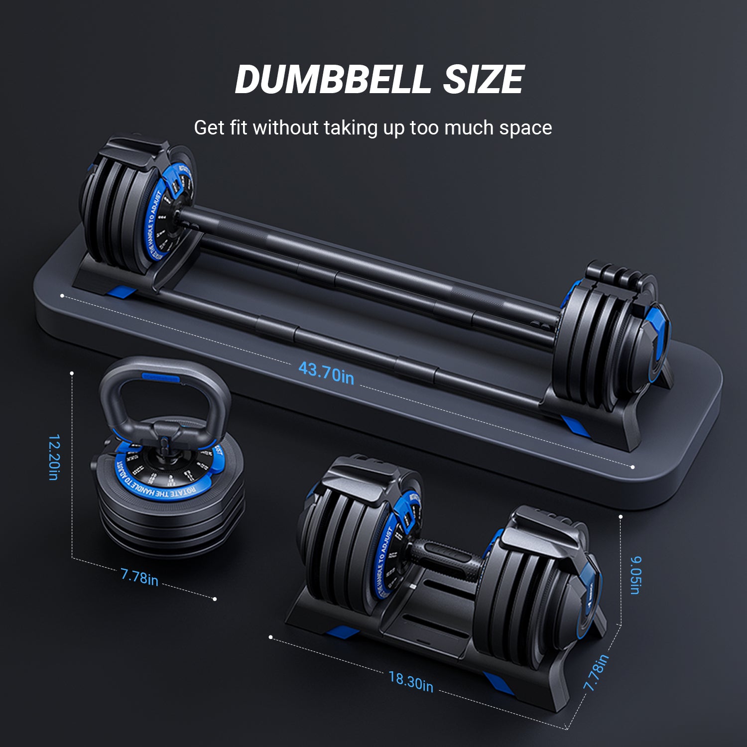 MERACH 3 in 1 Adjustable Dumbbell Set 8 54lbs Fast and Customizable Weight for Sculpting Muscles