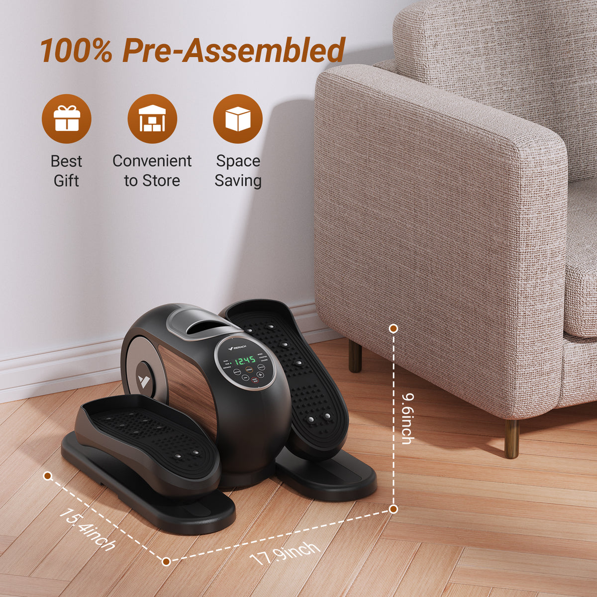 Under-Desk Elliptical Machine – Quiet Electric Elliptical for Daily ...
