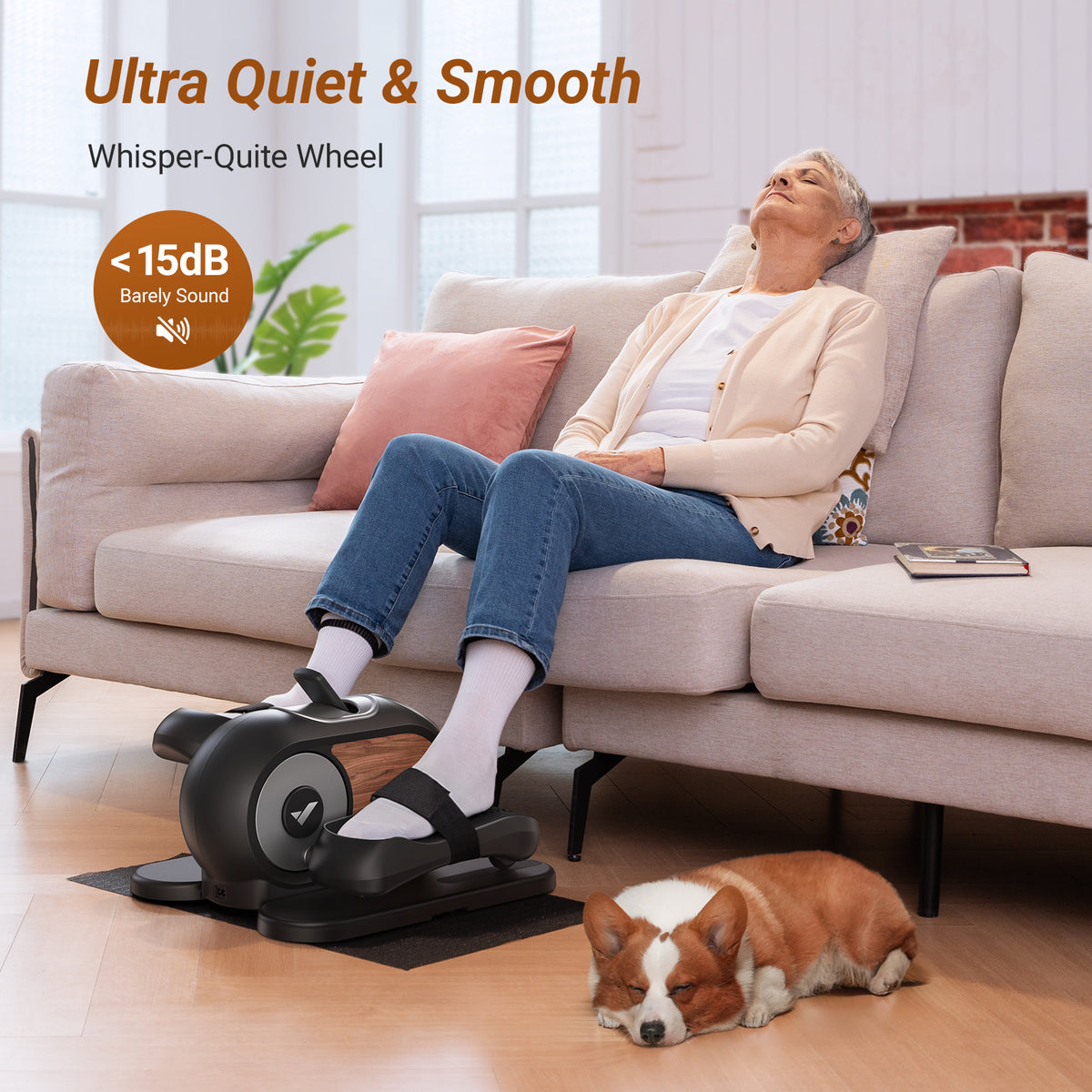 Epilitcal Machine Under-Desk Elliptical Machine – Quiet Electric Elliptical for Daily ...