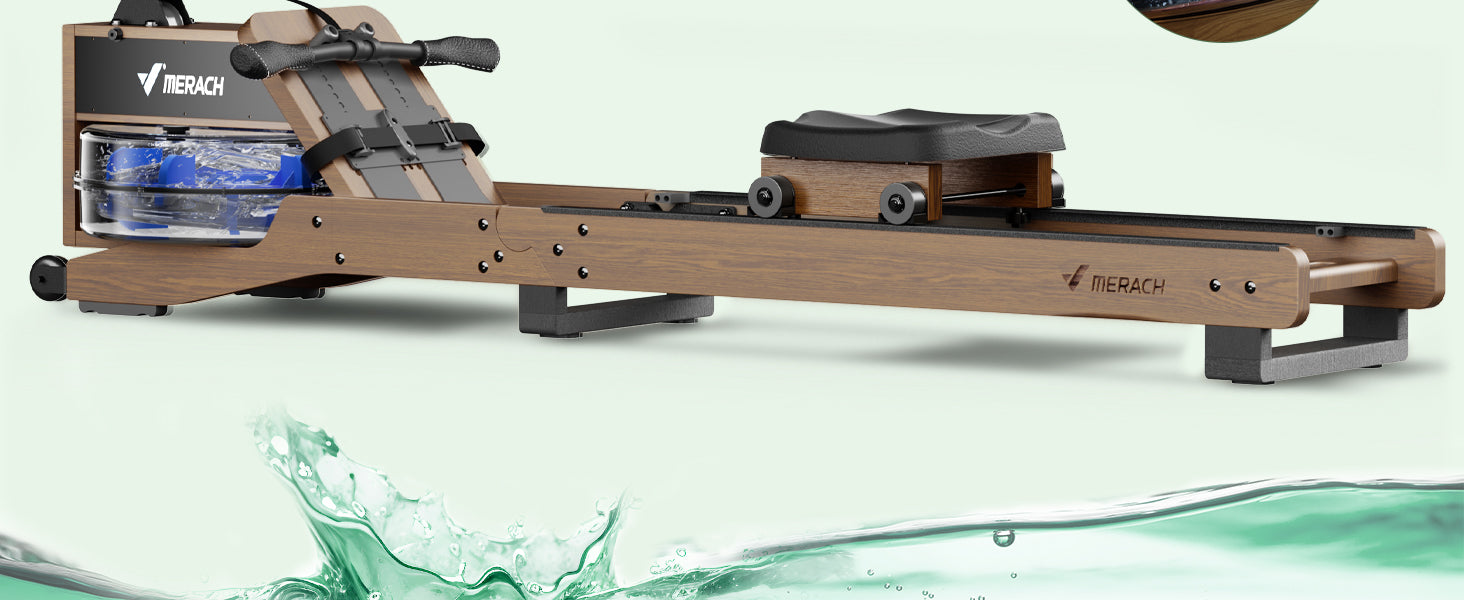 CoreRow R300 Rubberwood Water Rower - Indoor Rowing Machine | MERACH