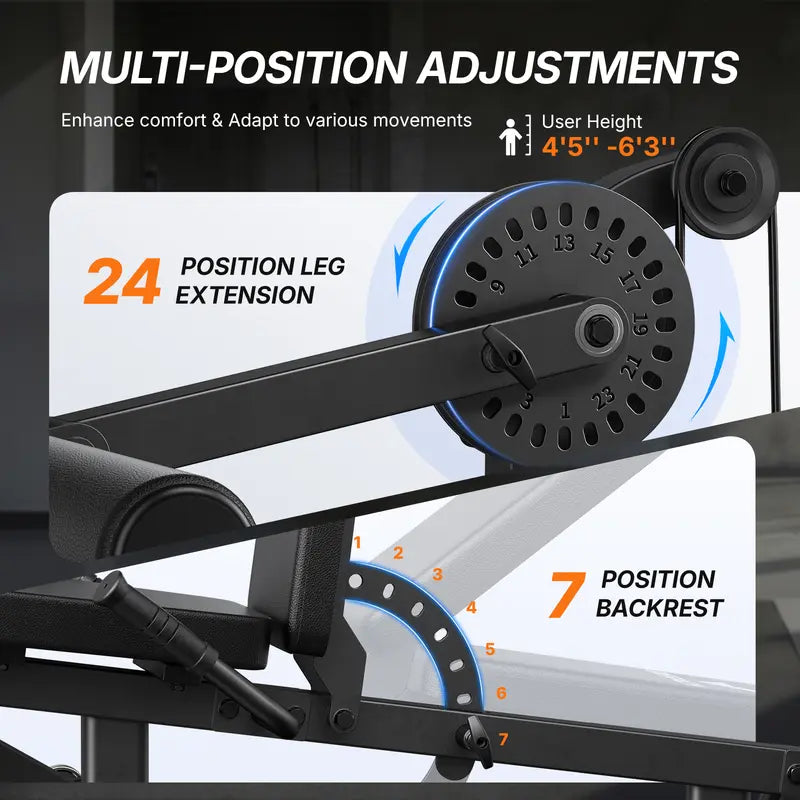 leg extension and hamstring curl machine