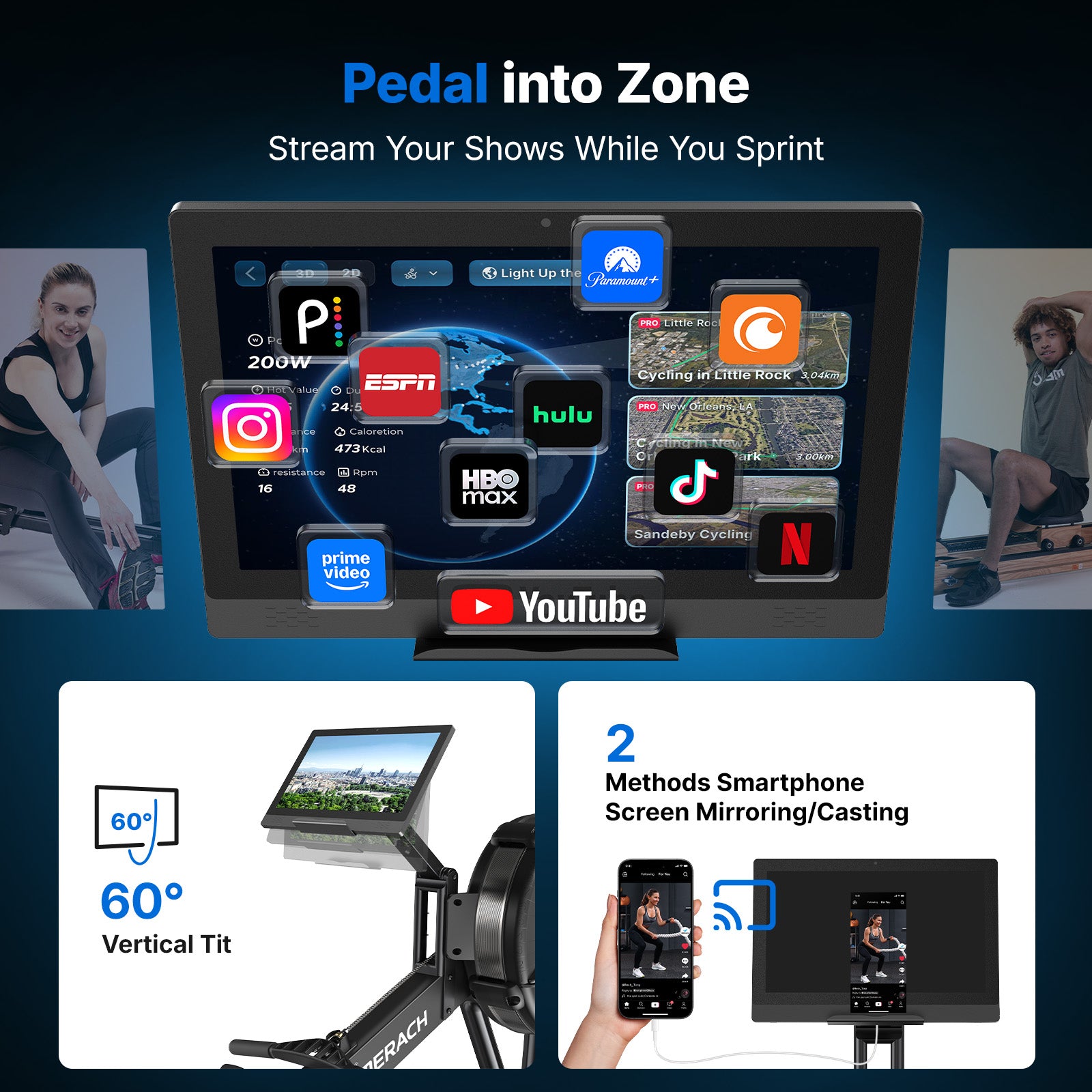 NovaRow R50 Aura Air Immersive Rowing Machine with HD Display