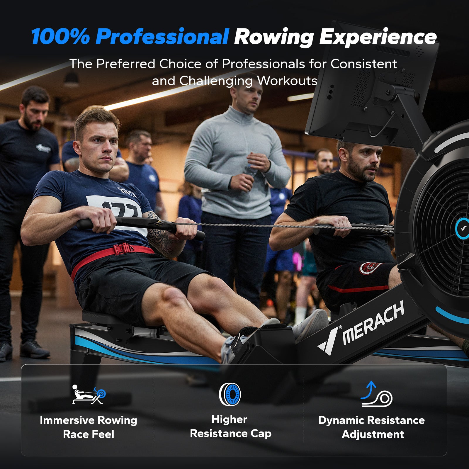 NovaRow R50 Aura Air Immersive Rowing Machine with HD Display